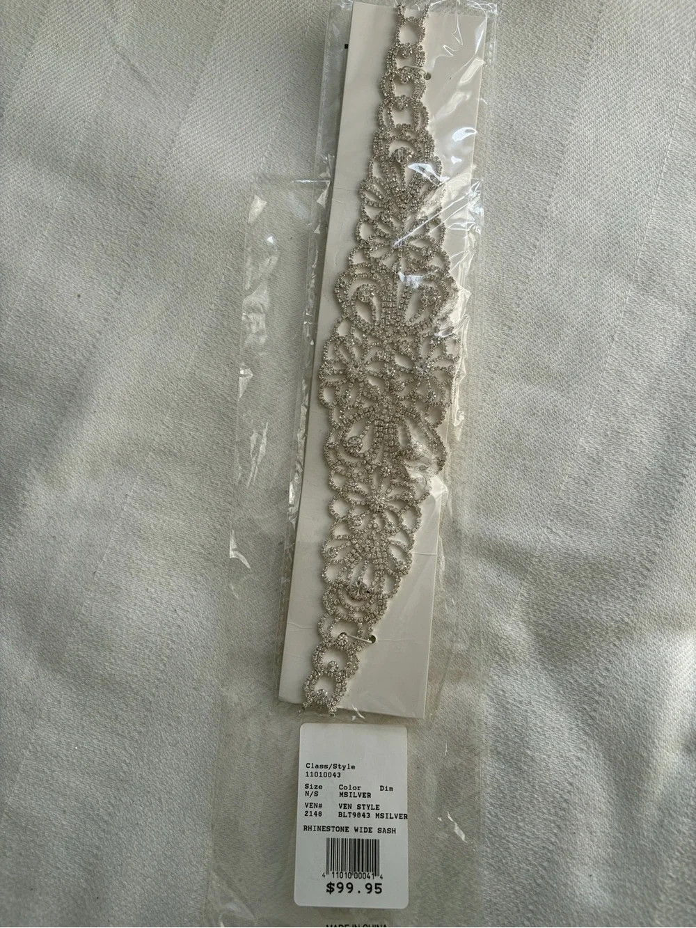 NWT Blooming Crystal Bridal Flower Belt with Accent Crystals